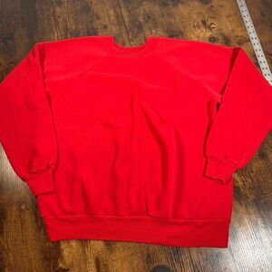 VINTAGE Hanes Pannill Crewneck Blank Sweatshirt Mens XL‎ Red Made In USA